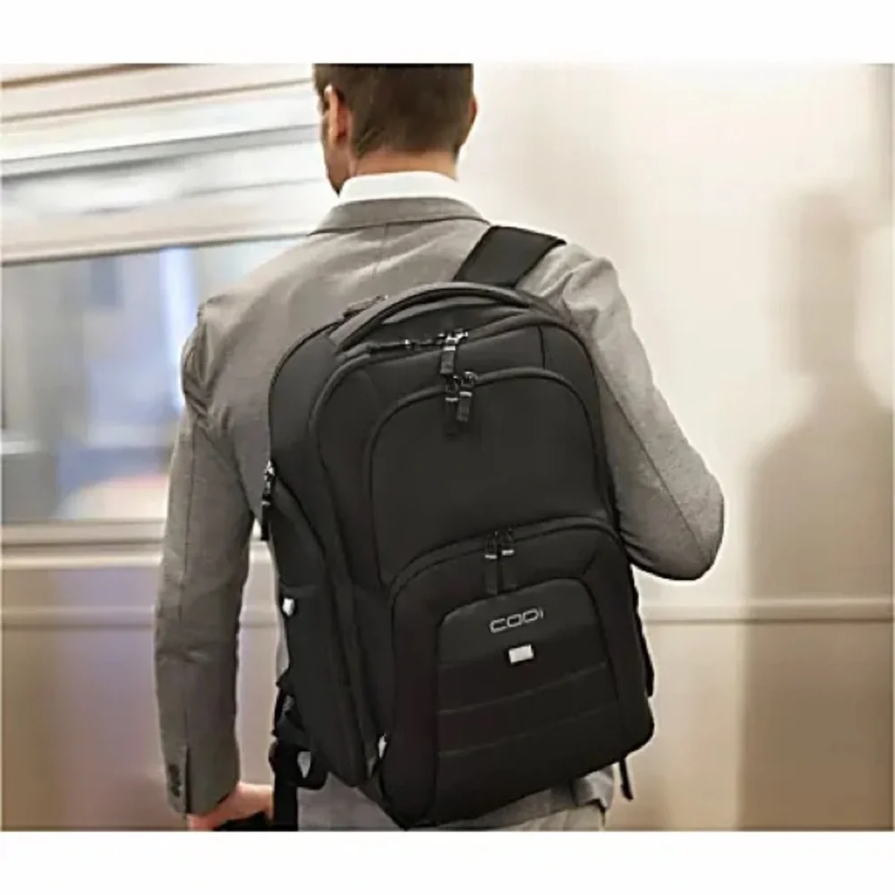 CODi Ferretti Pro Sport Pack 17.3” Laptop Backpack Black USB Laptop Travel Bag